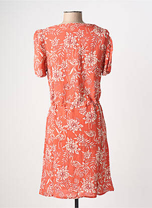 Robe mi-longue manches courtes manches courtes rose KANOPE femme