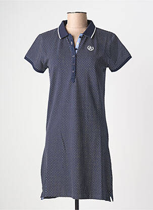 Robe mi-longue manches courtes manches courtes bleu BLACK WELLIS femme