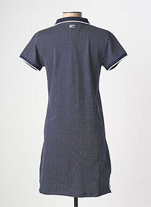 Robe mi-longue manches courtes manches courtes bleu BLACK WELLIS femme