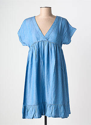 Robe mi-longue manches courtes manches courtes bleu MOLLY BRACKEN femme