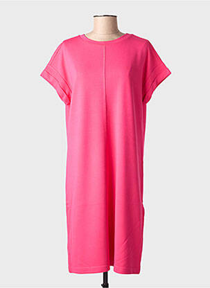 Robe mi-longue manches courtes manches courtes rose STREET ONE femme