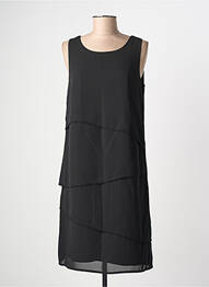 Robe mi-longue tissage crêpe sans manche noir STREET ONE femme