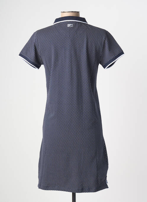 Robe mi-longue manches courtes manches courtes bleu BLACK WELLIS femme