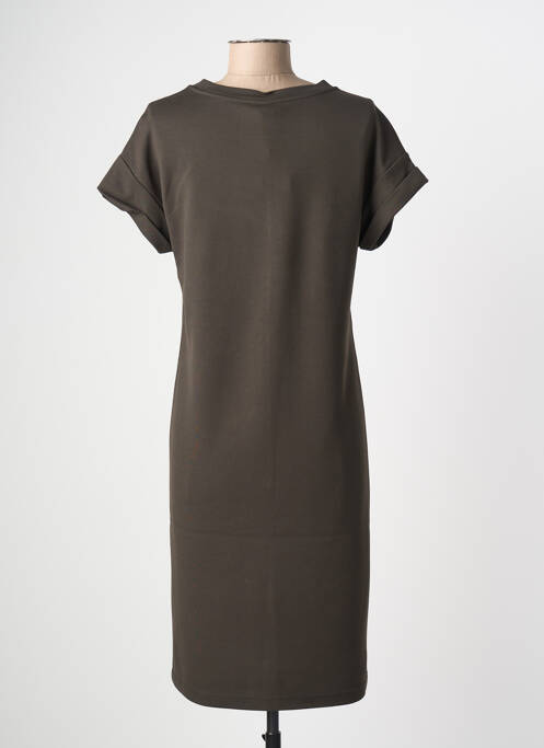 Robe mi-longue manches courtes manches courtes noir STREET ONE femme