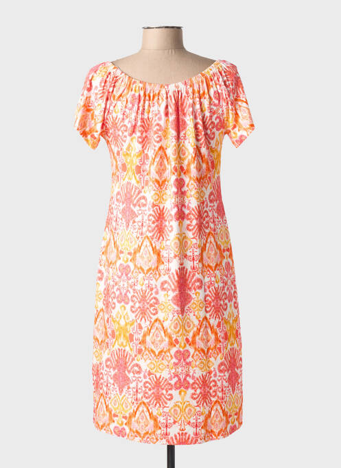 Robe mi-longue rose GEISHA femme