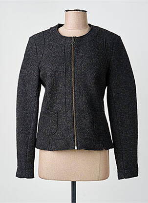 Veste chic col rond gris VOODOO femme