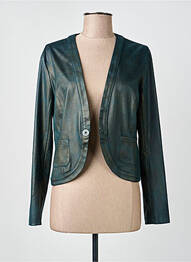 Veste casual tissage suedine vert VOODOO femme