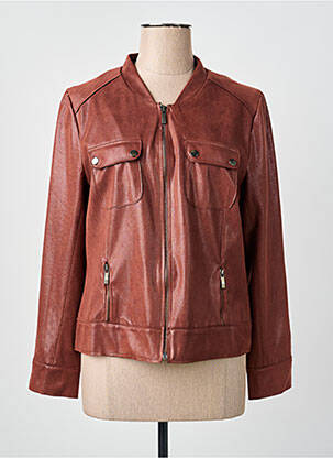 Veste casual tissage suedine orange VOODOO femme