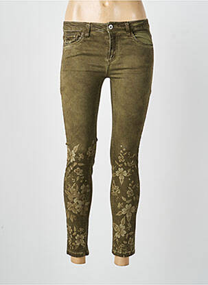 Jeans skinny stretch taille basse vert VOODOO femme