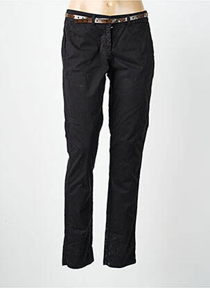 Pantalon chino tissage popeline taille normale noir VOODOO femme