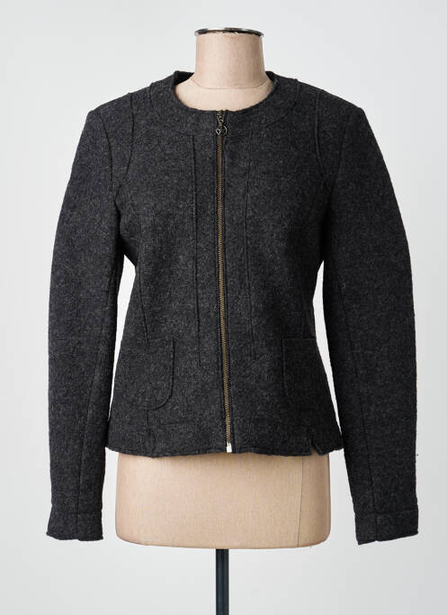 Veste chic col rond gris VOODOO femme