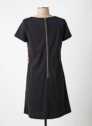 Robe mi-longue manches courtes manches courtes noir VOODOO femme