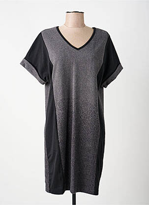 Robe mi-longue manches courtes manches courtes gris VOODOO femme