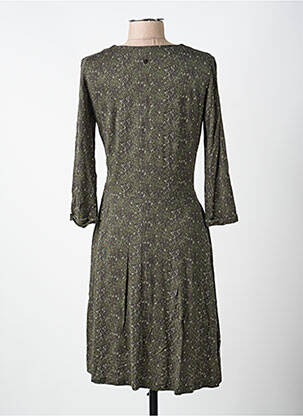 Robe mi-longue manches 3/4 manches 3/4 vert VOODOO femme