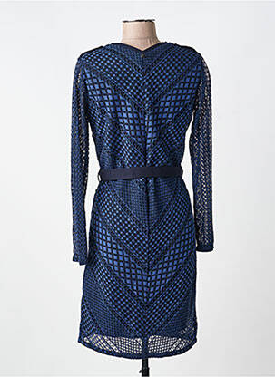 Robe courte manches longues manches longues bleu VOODOO femme