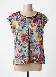 Top manches courtes manches courtes bleu VOODOO femme