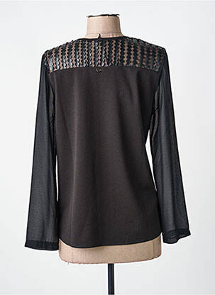 Top coupe cintrée manches longues noir VOODOO femme