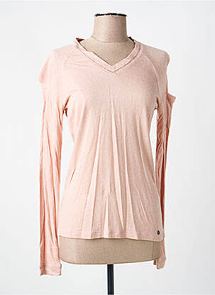 Top tissage jersey manches longues rose VOODOO femme
