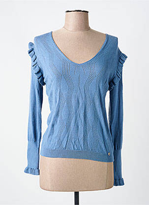 Top stretch manches longues bleu VOODOO femme