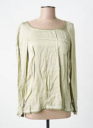 Top col carré manches longues vert VOODOO femme