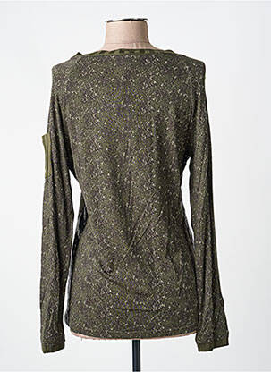 Top tissage jersey manches longues vert VOODOO femme