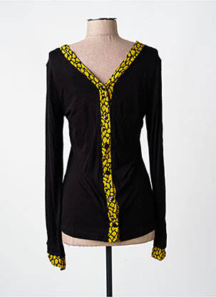 Top coupe cintrée manches longues noir VOODOO femme
