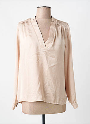 Top col v manches longues beige VOODOO femme