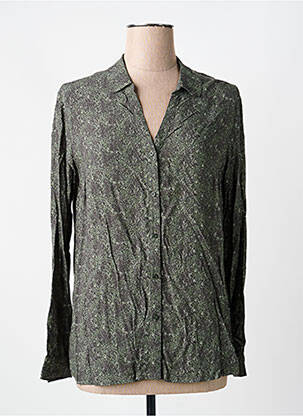 Chemisier coupe cintrée manches longues vert VOODOO femme