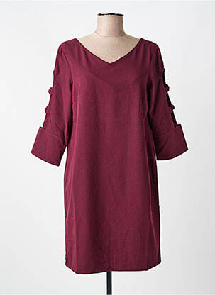 Robe mi-longue manches 3/4 manches 3/4 rouge VOODOO femme