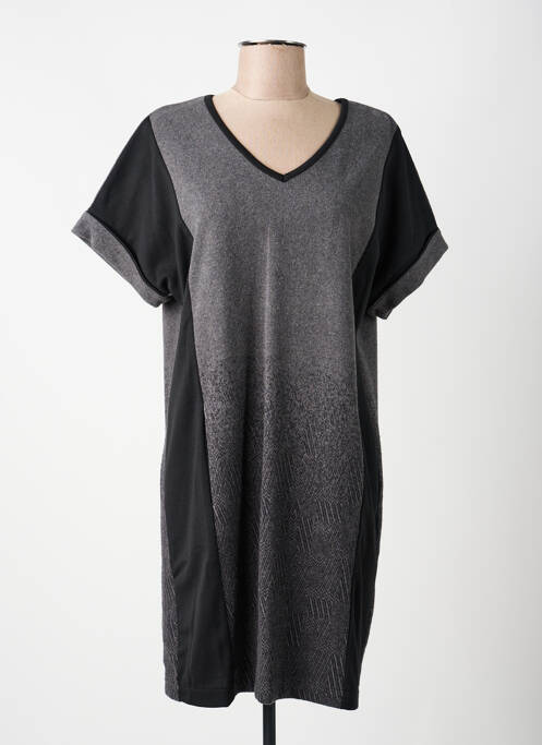 Robe mi-longue manches courtes manches courtes gris VOODOO femme