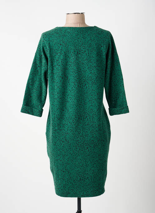 Robe mi-longue manches longues manches longues vert VOODOO femme