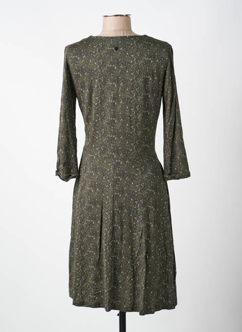 Robe mi-longue manches 3/4 manches 3/4 vert VOODOO femme