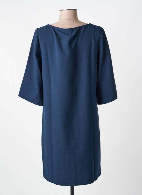Robe mi-longue manches longues manches longues bleu VOODOO femme