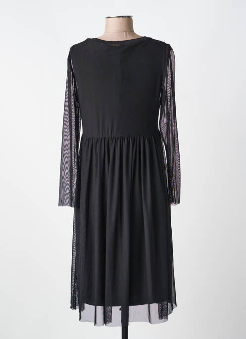 Robe mi-longue manches longues manches longues noir VOODOO femme