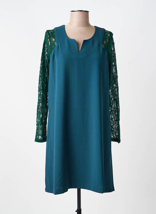 Robe mi-longue manches longues manches longues vert VOODOO femme