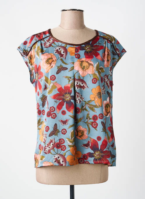Top manches courtes manches courtes bleu VOODOO femme