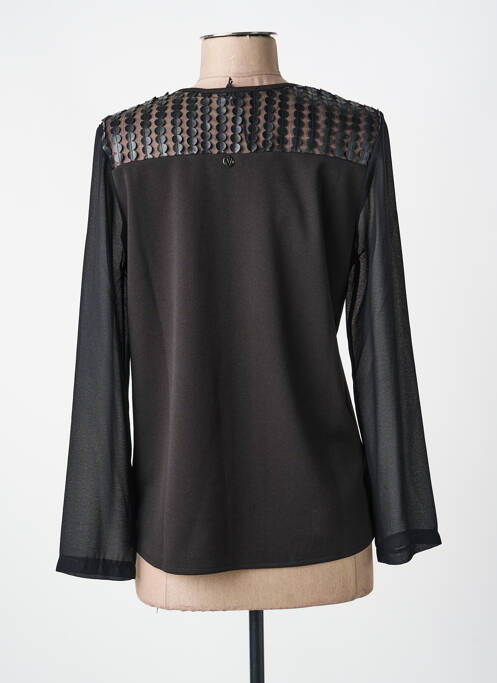 Top coupe cintrée manches longues noir VOODOO femme
