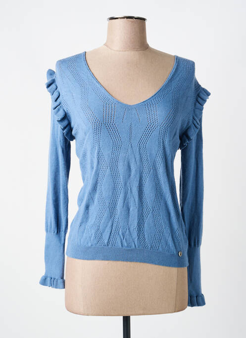 Top stretch manches longues bleu VOODOO femme