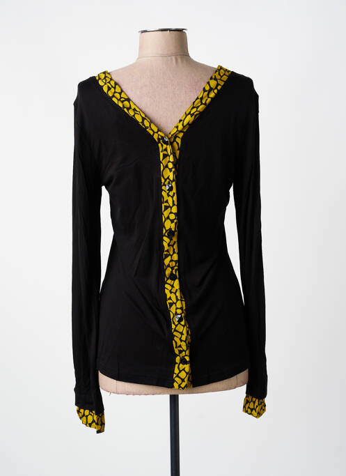 Top coupe cintrée manches longues noir VOODOO femme