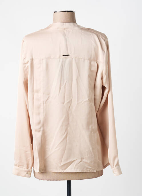 Top col v manches longues beige VOODOO femme