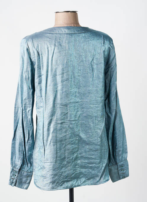 Top coupe cintrée manches longues bleu VOODOO femme