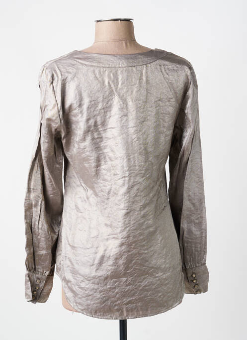 Top coupe cintrée manches longues gris VOODOO femme