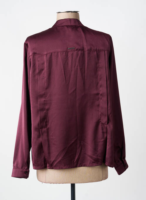 Top col v manches longues violet VOODOO femme