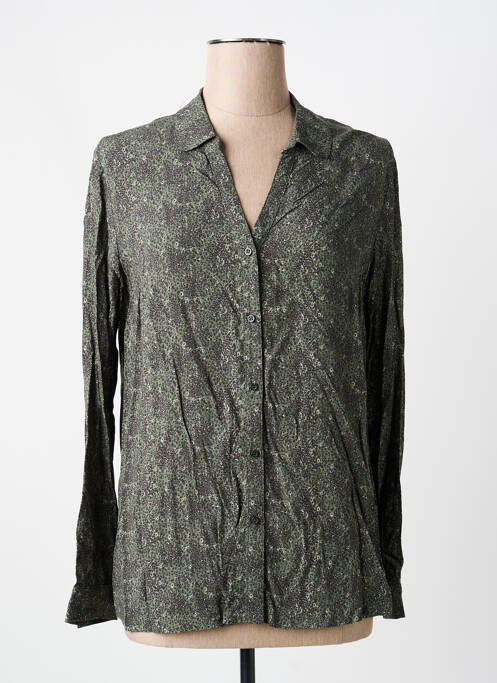 Chemisier coupe cintrée manches longues vert VOODOO femme