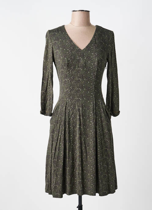 Robe mi-longue vert VOODOO femme