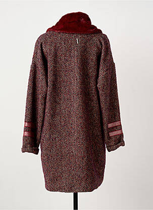 Manteau long coupe cintrée sans capuche rouge VOODOO femme