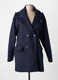 Manteau court coupe droite sans capuche bleu VOODOO femme