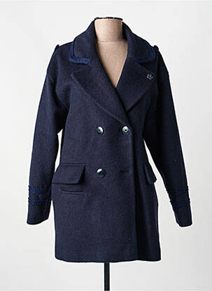 Manteau court coupe droite sans capuche bleu VOODOO femme