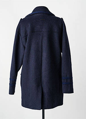 Manteau court coupe droite sans capuche bleu VOODOO femme