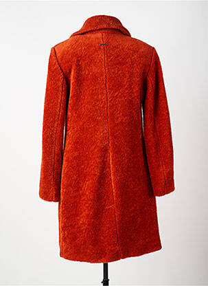 Manteau long coupe cintrée sans capuche orange VOODOO femme